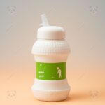 قمقمه آب سیلیکونی تاشو توپ سفید کد4558