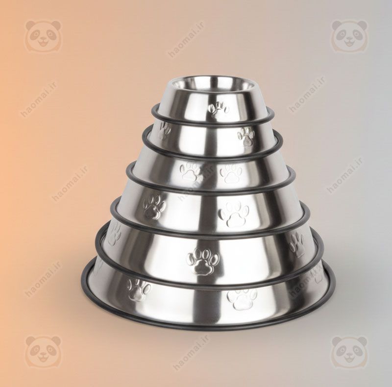 40 ظرف آب و غذا حیوانات جنس استیل کد14676 - تصویر 1